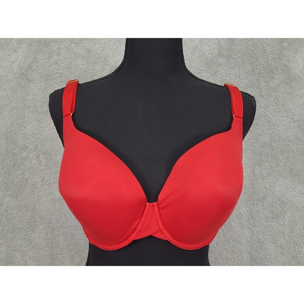 Joyspun Women's Smoothing T-Shirt Bra Sz 38DDD Red Style JS658
